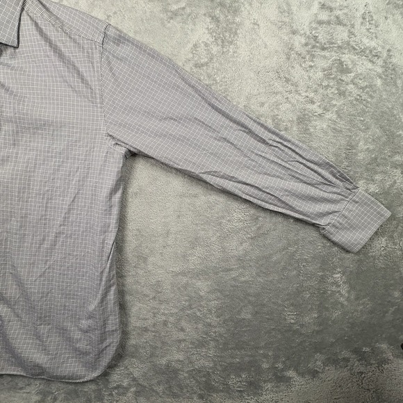 Ermenegildo Zegna Men's 2XL Dress Shirt Gingham Gray Regular Fit LS SEE DESCRIPT - Picture 11 of 16
